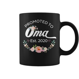 Promoted To Oma Est 2020 First Time Grandma Floral Coffee Mug - Seseable