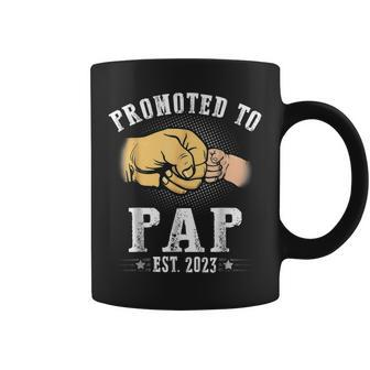 Promoted To Pap Est 2023 First Time New Dad Fathers Day Coffee Mug - Thegiftio UK