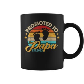 Promoted To Papa 2023 Fathers Day First Time Dad Pregnancy Gift For Mens Coffee Mug | Mazezy
