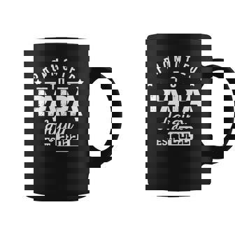 Promoted To Papa Again 2022 First Time Papa New Dad Daddy Coffee Mug | Mazezy