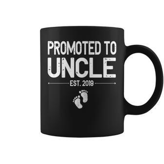 Promoted To Uncle Est 2019 Shirt First Time New Fathers Day Coffee Mug | Mazezy