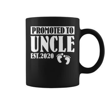 Promoted To Uncle Est 2020 Funny Uncle Gift For Mens Coffee Mug | Mazezy