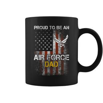 Proud Air Force Dad Funny American Flag Coffee Mug | Mazezy