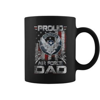 Proud Air Force Dad Military Family Fathers Day Gift For Mens Coffee Mug | Mazezy