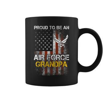 Proud Air Force Grandpa Funny American Flag Coffee Mug | Mazezy