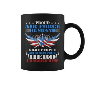 Proud Air Force Husband I Married Mine Military Spouse Gift For Mens Coffee Mug | Mazezy