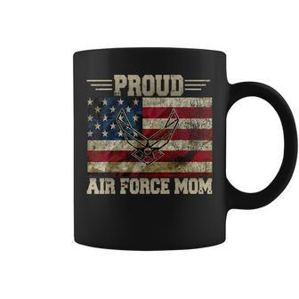 Proud Air Force Mom Military Veteran Pride Us Flag T Coffee Mug | Mazezy