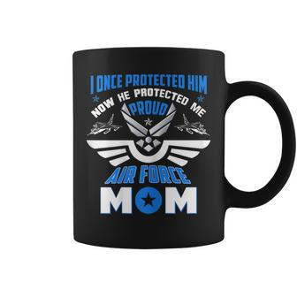 Proud Air Force Mom Raised Mine Hero Patriotic American Gift Gift For Womens Coffee Mug | Mazezy
