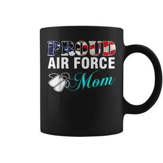 Proud Air Force Mom With American Flag Veteran Gift Coffee Mug | Mazezy