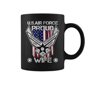 Proud Air Force Wife Veteran Pride Coffee Mug | Mazezy