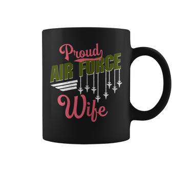 Proud Air Force Wife Wifey Pride Military Family Gift Gift For Womens Coffee Mug | Mazezy