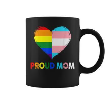 Proud Ally Lgbtq Transgender Proud Mom Proud Trans Mom Pride Coffee Mug - Thegiftio UK