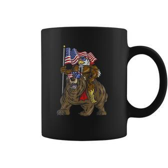 Proud American Bald Eagle Bear 4Th July Flag Christmas Gift Coffee Mug - Thegiftio UK
