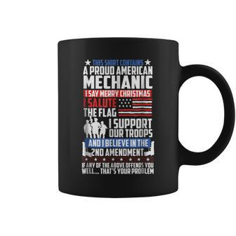 Proud American Mechanic Salute Support 2Nd Amendment Coffee Mug | Mazezy