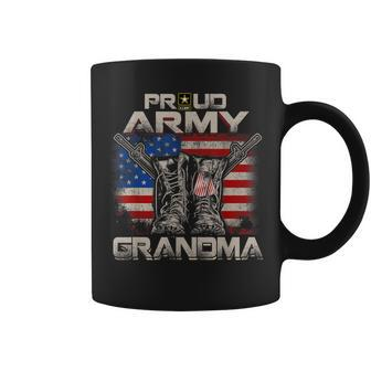 Proud Army Grandma America Flag Us Military Pride Coffee Mug | Mazezy