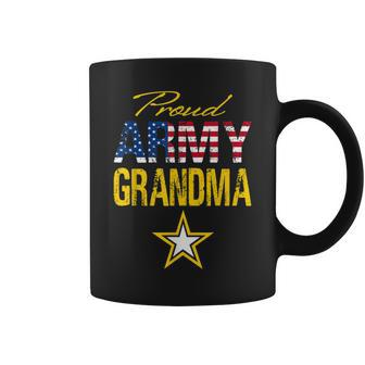 Proud Army Grandma Military Pride Usa Flag Coffee Mug | Mazezy