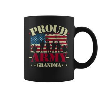 Proud Army Grandma Usa Flag Proud Army Military Grandma Gift Coffee Mug | Mazezy