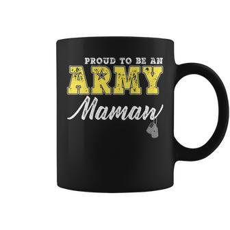 Proud Army Mamaw Us Flag Dog Tags Military Grandma Gifts Coffee Mug | Mazezy