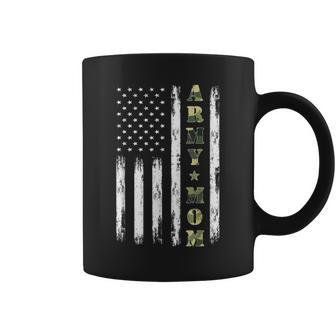 Proud Army Mom American Flag Camo Military Mom Mothers Day Coffee Mug | Mazezy