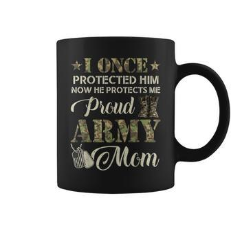 Proud Army Mom I Once Protected Him Now He Protects Me Coffee Mug | Mazezy