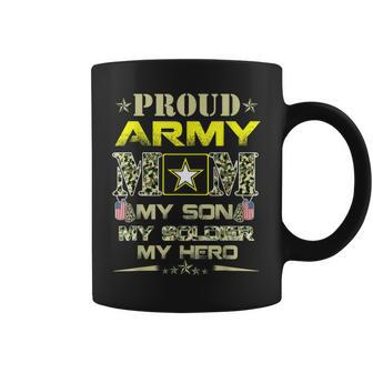 Proud Army Mom T For Military Mom My Soldier My Hero Coffee Mug | Mazezy