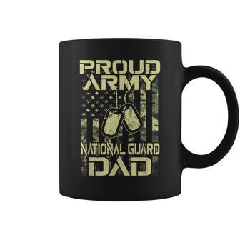 Proud Army National Guard Dad Veterans Day Hero Soldier Mens Coffee Mug - Seseable