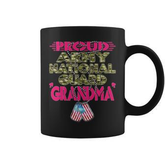 Proud Army National Guard Grandma Dog Tags - Military Family Coffee Mug - Seseable