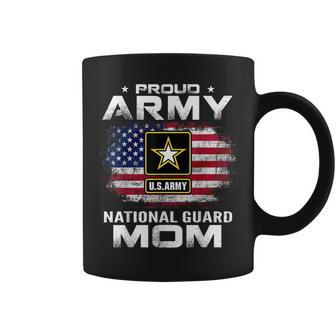Proud Army National Guard Mom With American Flag Gift Coffee Mug - Seseable