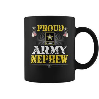 Proud Army Nephew Military Family Veteran Pride Coffee Mug - Seseable