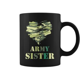 Proud Army Sister - Camouflage Army Sister Coffee Mug - Seseable