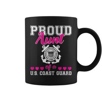Proud Aunt Of A Us Coast Guard Military Family 4Th Of July Gift For Womens Coffee Mug | Mazezy