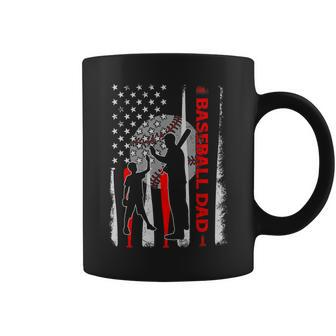 Proud Baseball Dad American Flag Fathers Day Coffee Mug - Thegiftio UK