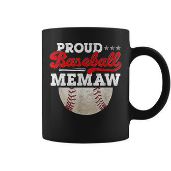 Proud Baseball Memaw Ball Vintage Mothers Day Game Day Coffee Mug - Seseable