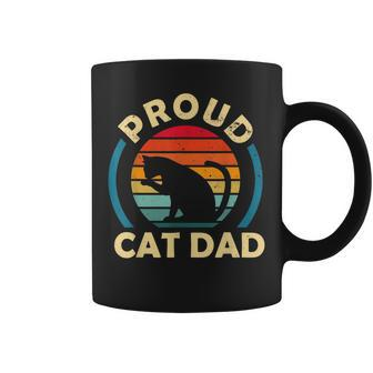 Proud Best Cat Dad Funny Cat Father Vintage Sunset Coffee Mug - Seseable