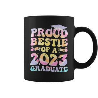 Proud Bestie Of A 2023 Graduate Senior Groovy Family College Coffee Mug - Seseable