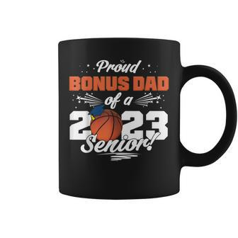 Proud Bonus Dad Of A 2023 Senior Graduate Basketball Coffee Mug | Mazezy