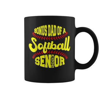 Proud Bonus Dad Of A Softball Senior 2023 Vintage Graduate Coffee Mug | Mazezy