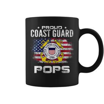Proud Coast Guard Pops With American Flag For Veteran Coffee Mug - Seseable