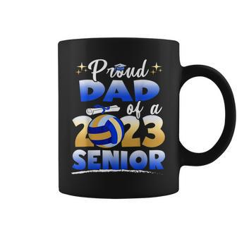 Proud Dad Of A 2023 Senior Volleyball Graduation Coffee Mug | Mazezy