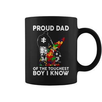 Proud Dad Of The Toughest Boy I Know Autism Awareness Coffee Mug | Mazezy