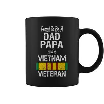 Proud Dad Papa Vietnam Veteran Vintage Vet Coffee Mug - Seseable