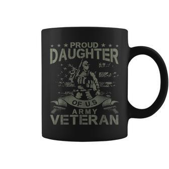 Proud Daughter Of A US Army Veteran - US Veterans Day Coffee Mug - Seseable