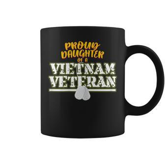 Proud Daughter Of A Vietnam Veteran | Soldier Father Gift For Womens Coffee Mug | Mazezy