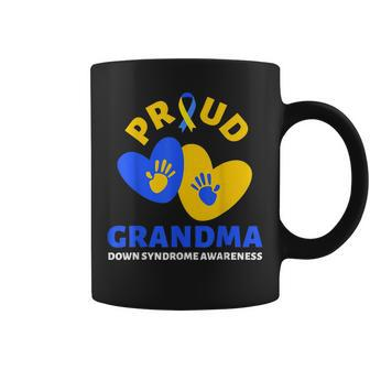 Proud Grandma - Down Syndrome Awareness - Blue Yellow Coffee Mug - Seseable