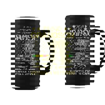 Proud Grandson Of A Vietnam Veteran American Flag Coffee Mug | Mazezy