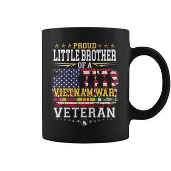 Proud Little Brother Vietnam War Veteran Matching Family Coffee Mug - Seseable
