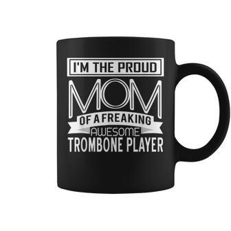 Proud Mom Awesome Trombone Player Marching Band Coffee Mug | Mazezy