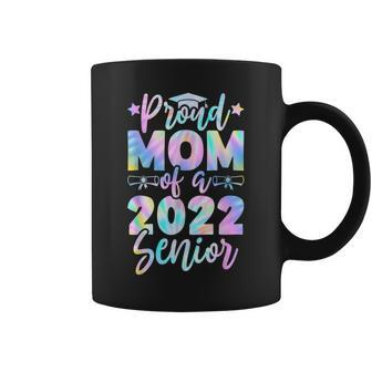 Proud Mom Of A 2022 Senior Tie Dye Graduate Class 22 Mother Coffee Mug - Thegiftio UK