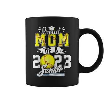 Proud Mom Of A 2023 Senior Graduate 2023 Softball Baseball Coffee Mug | Mazezy