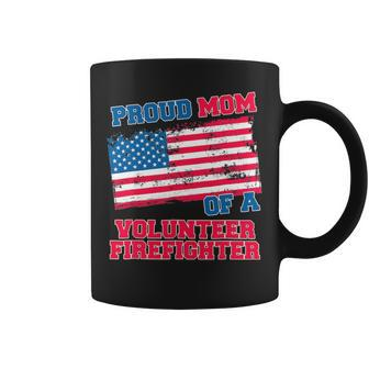 Proud Mom Of A Volunteer Firefighter Coffee Mug - Seseable